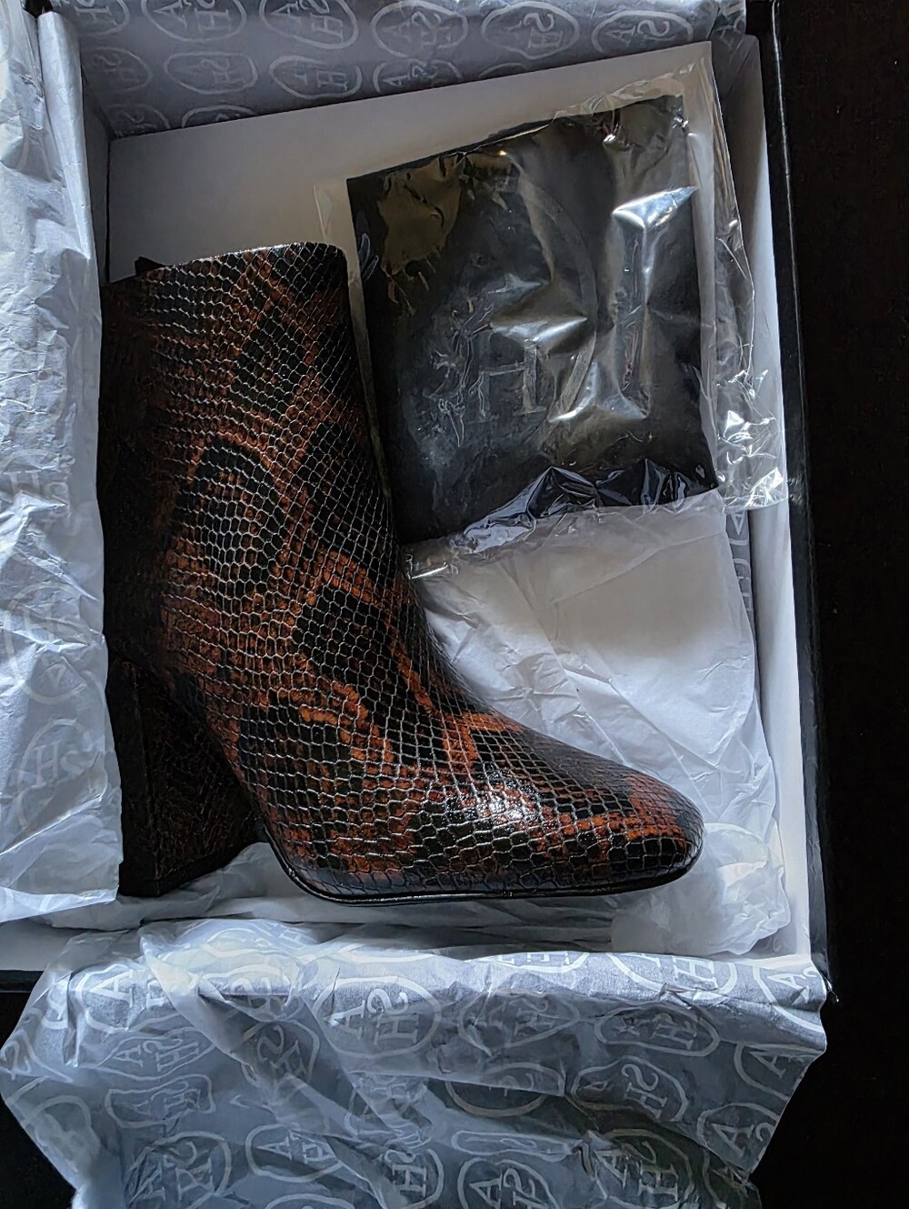 ASH Women's Jade Python Pront Ankle Bootie - Picture 5 of 6